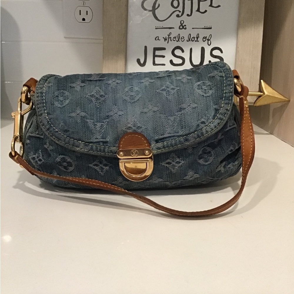 Louis Vuitton Denim pleaty bag